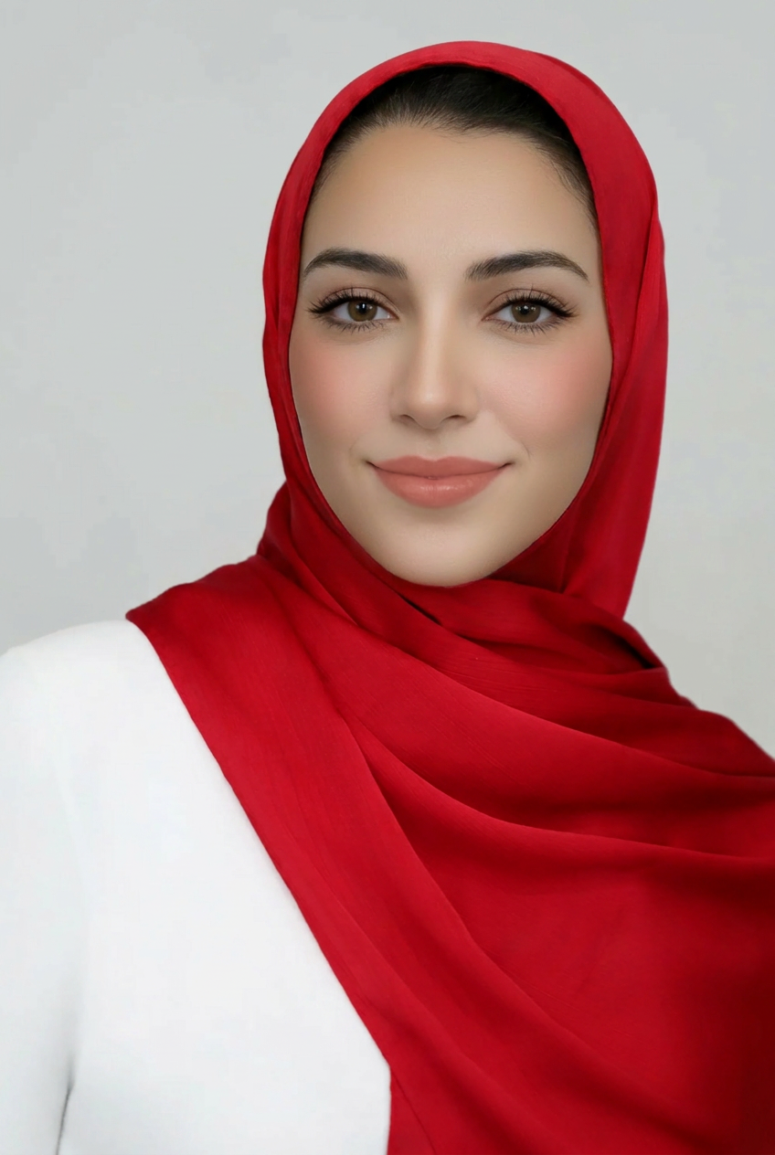 Satin Crinkle Hijab-Crimson