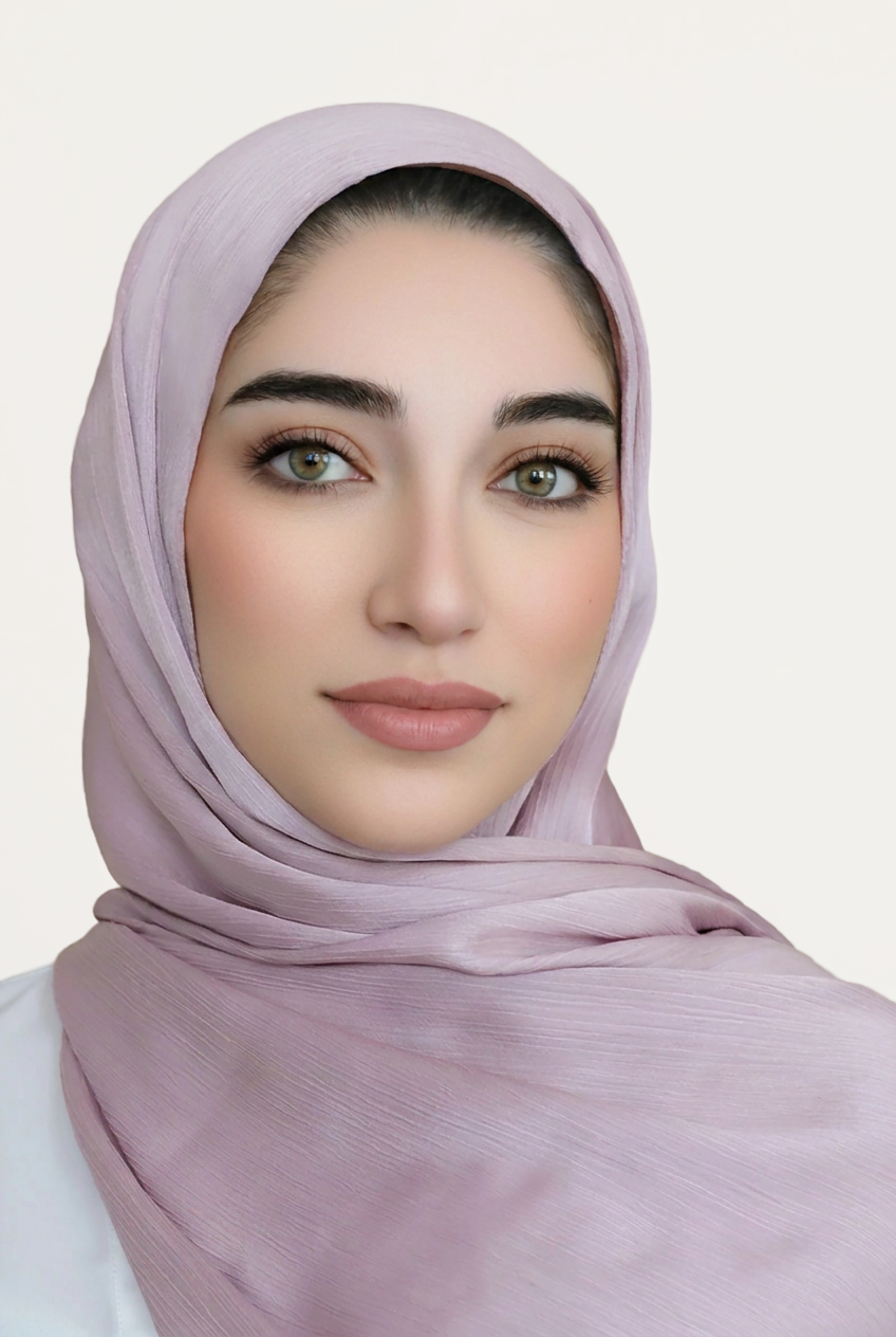Satin Crinkle Hijab-Lilac