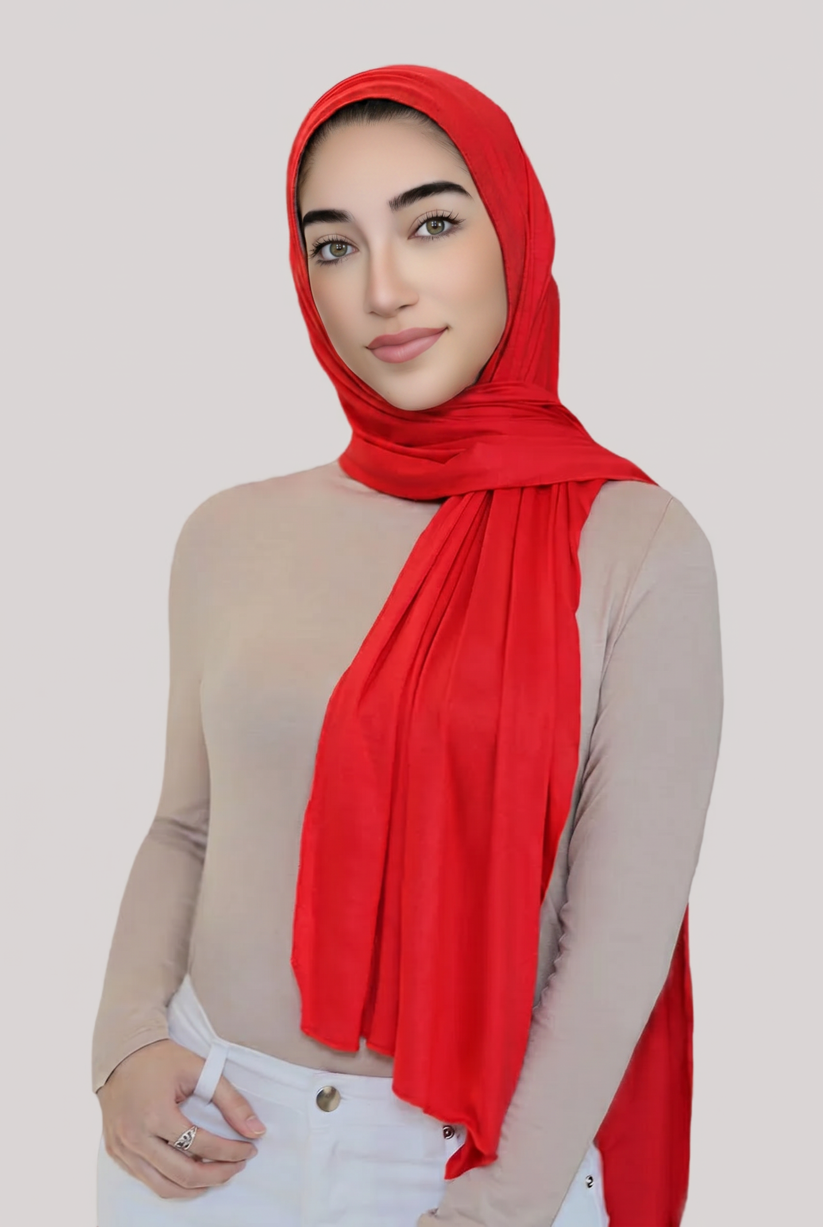 Small Jersey HIjab-Red