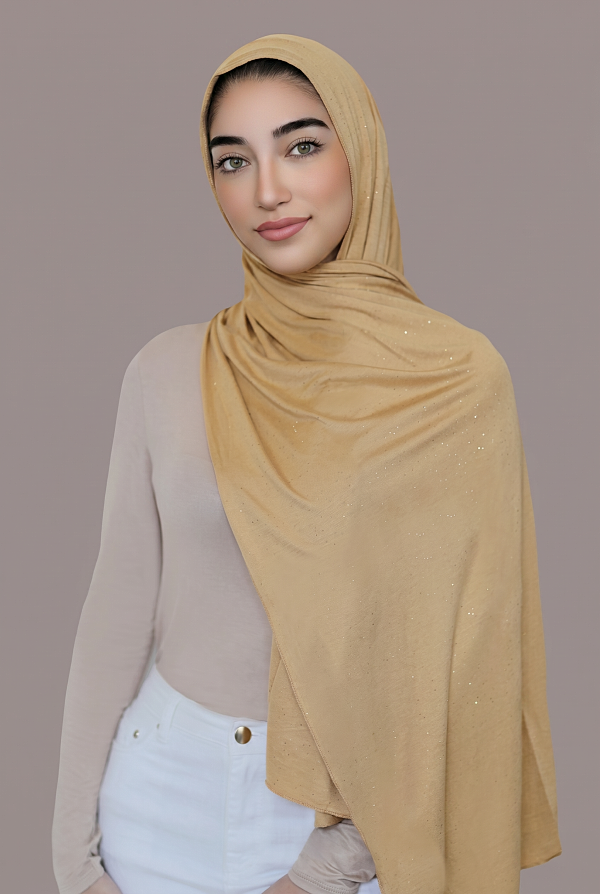 Small Shimmer Jersey HIjab-Nude