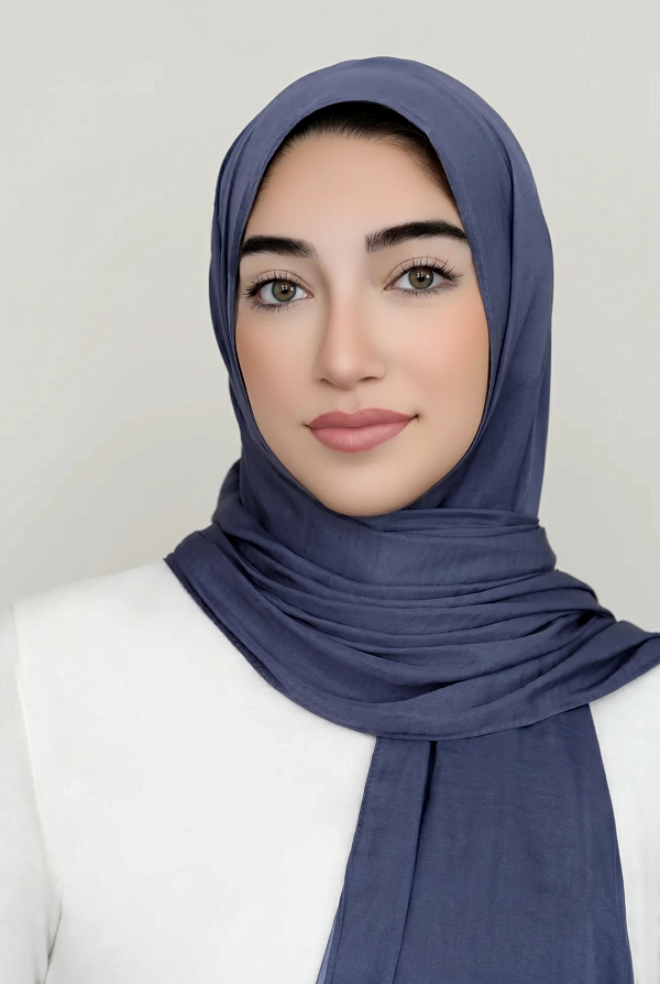 Matte Satin Hijab-Denim