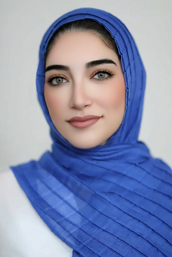 All Boxed Up Light Hijab-Royal Blue