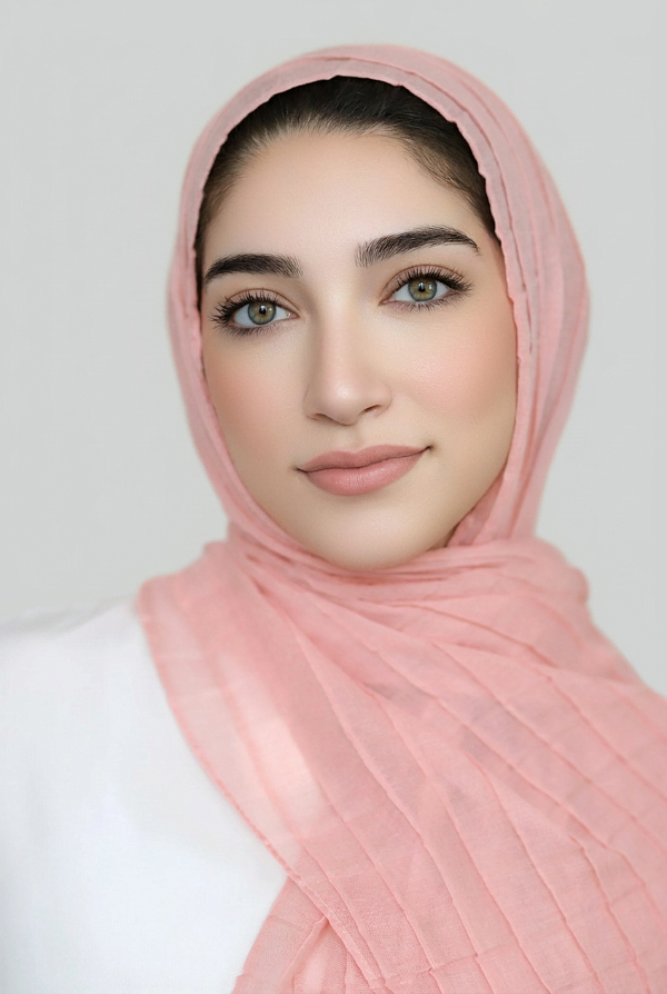 All Boxed Up Light Hijab-Peach