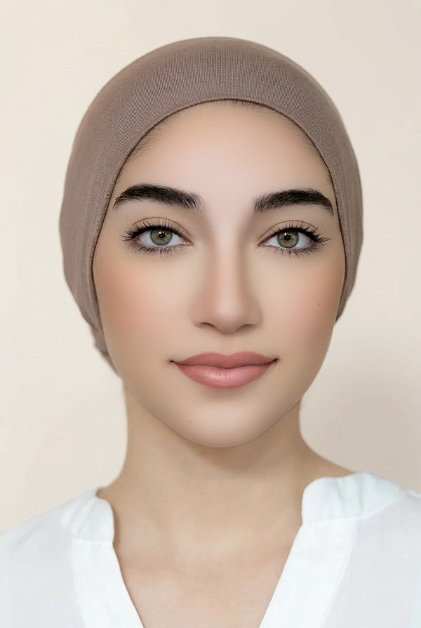 Seamless Tube Underscarf-Taupe