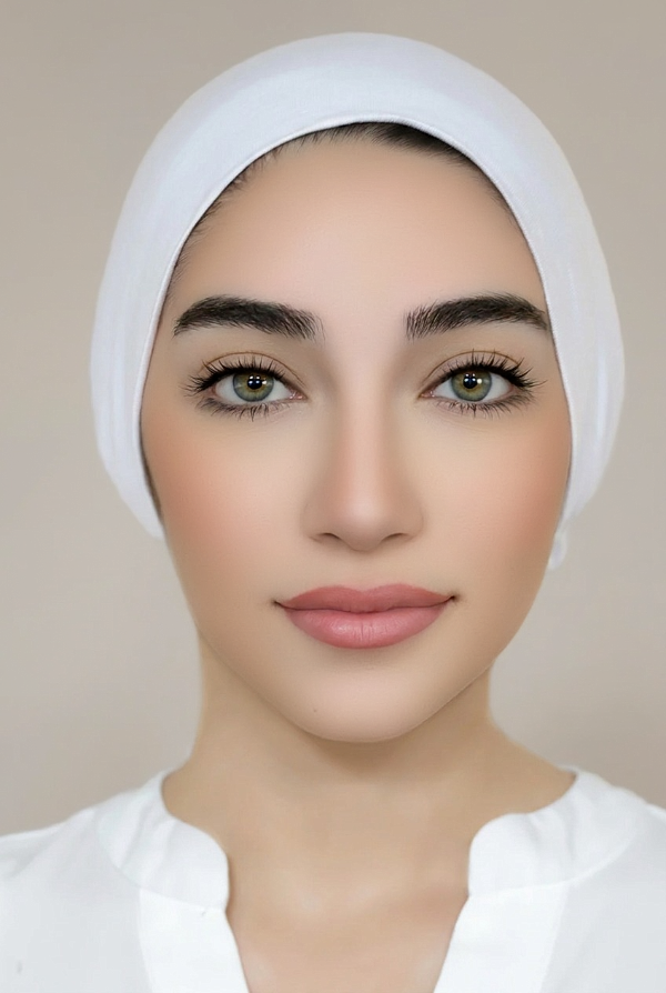 Seamless Tie-Back Bonnet-White