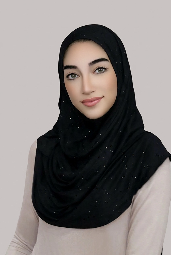 Shimmer Instant Jersey Hijab-Black