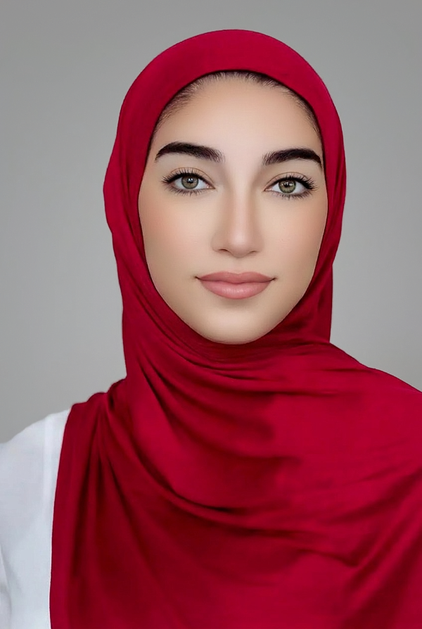 Instant Jersey Hijab-Maroon
