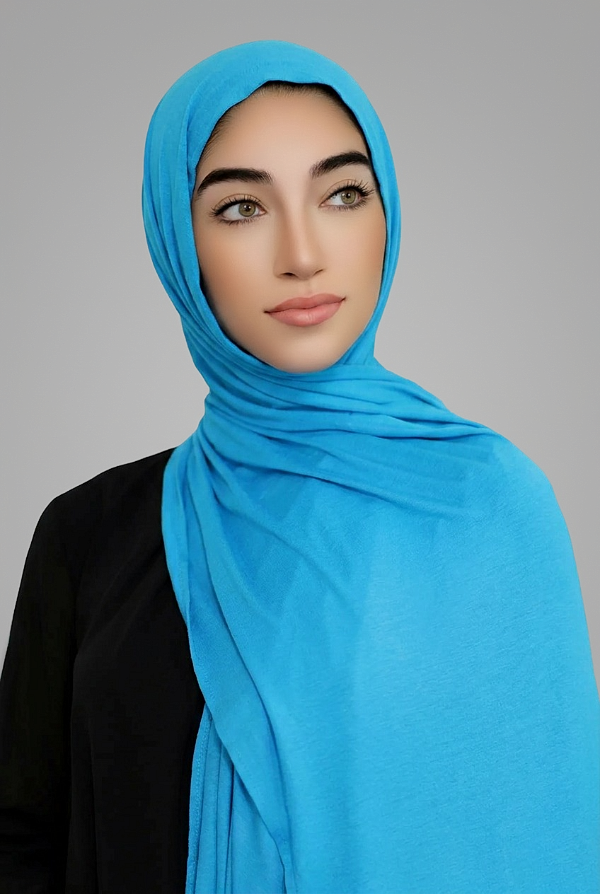 Luxury Jersey Hijab-Blue