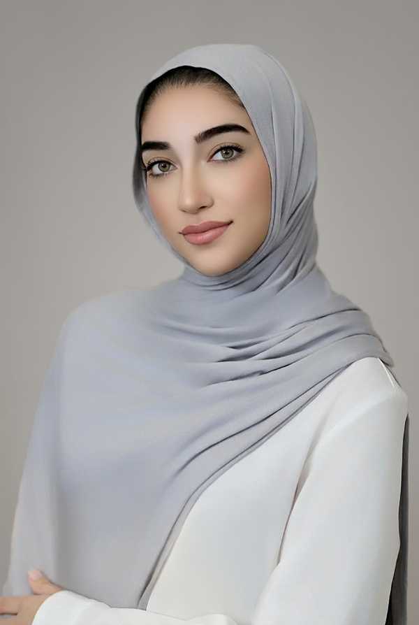 Luxury Jersey Hijab-Light Gray