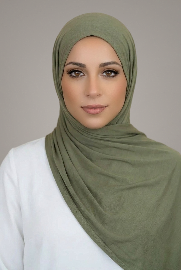 Luxury Jersey Hijab-Olive