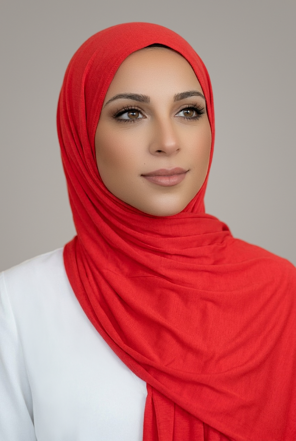 Luxury Jersey Hijab-Red