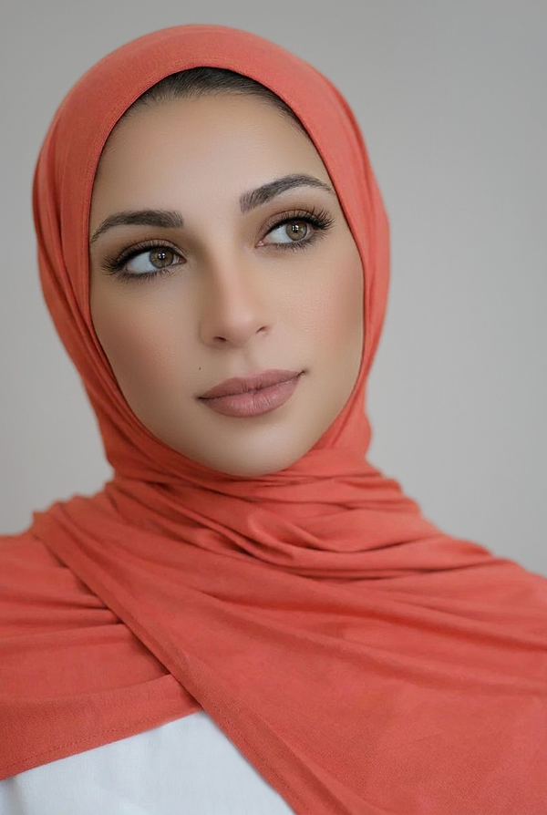 Luxury Jersey Hijab-Rust