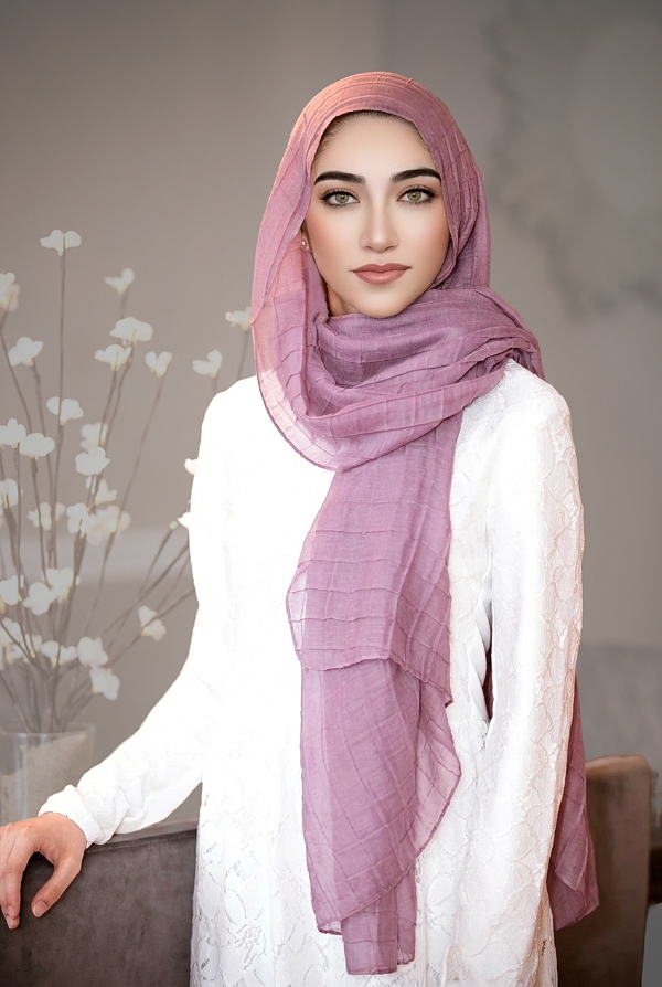All Boxed Up Light Hijab-Lavender