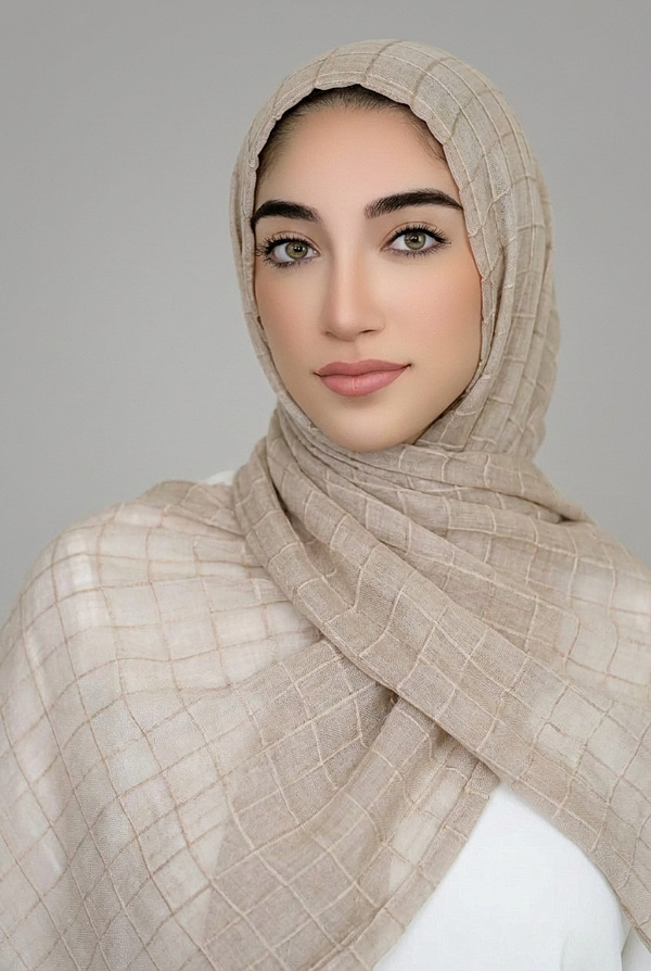 All Boxed Up Light Hijab-Light Taupe