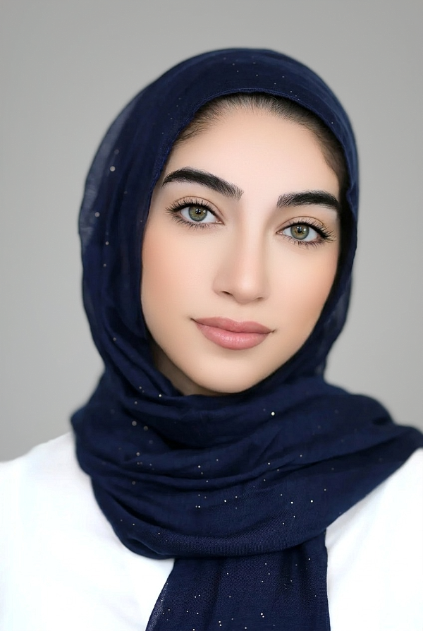 Gold Dust Light Hijab-Navy