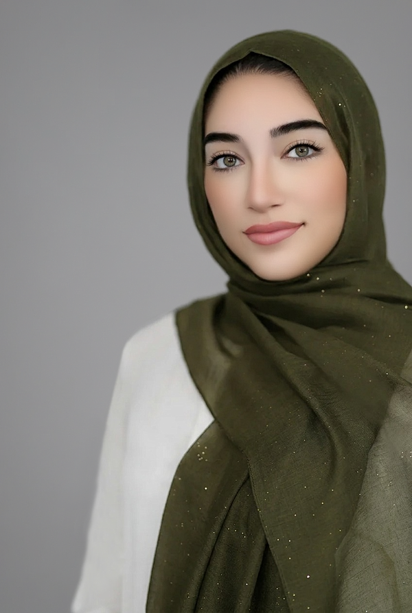 Gold Dust Light Hijab-Olive