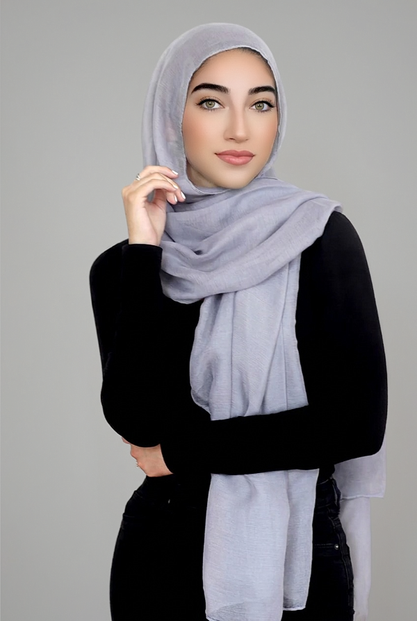 Luxury Light Maxi Hijab -Light Grey