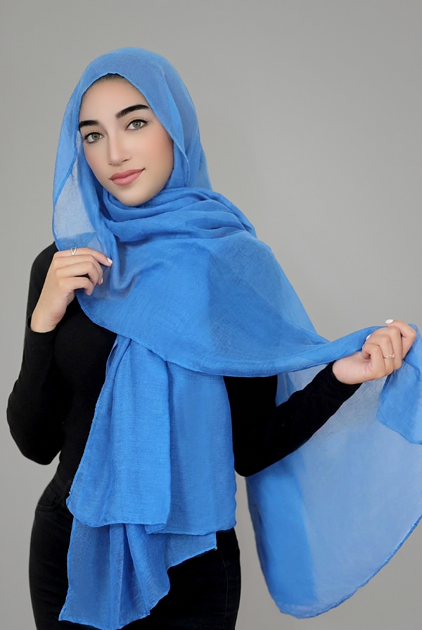 Luxury Light Maxi Hijab-Denim Blue