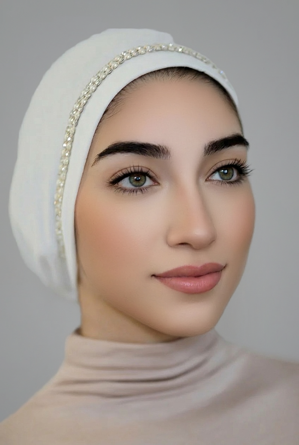 Shining Star Designer Bonnet-White