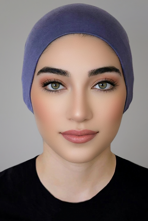 Bonnet Underscarf-Denim Blue