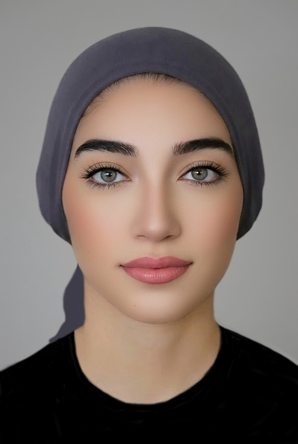 JERSEY TIE BACK BONNET-DARK GREY