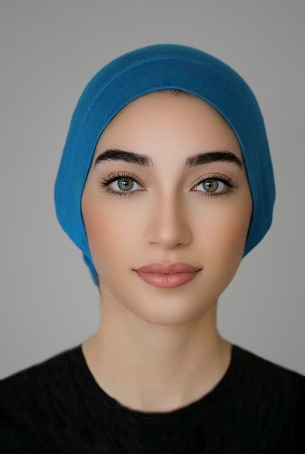 JERSEY TUBE UNDERSCARF-TURQUOISE