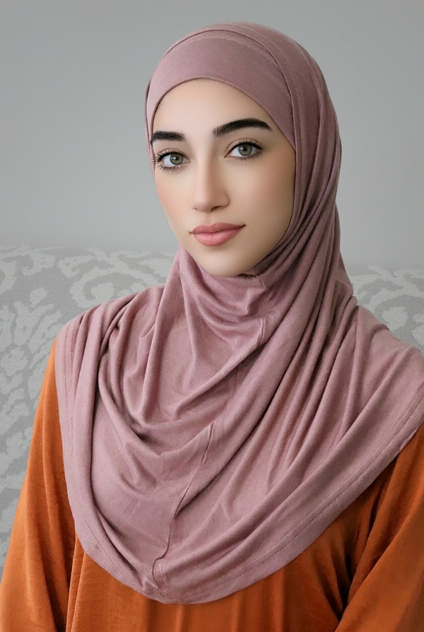 Jersey Two Piece Amira Hijab-Dusty Rose