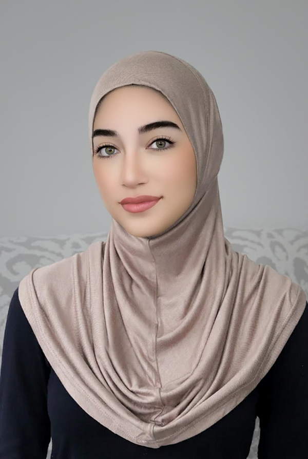 JERSEY ONE PIECE AMIRA HIJAB-Taupe