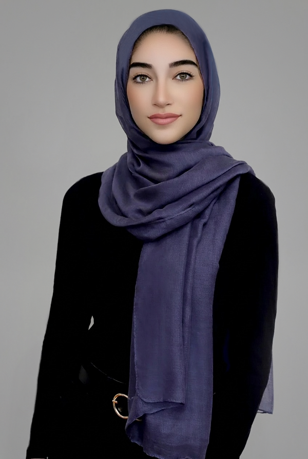 Luxury Light Maxi Hijab-Steel Blue