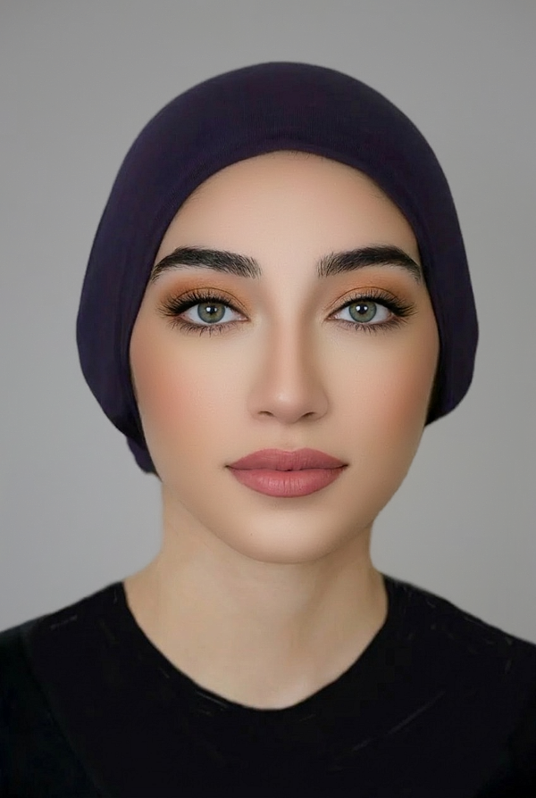 JERSEY TIE BACK BONNET-NAVY