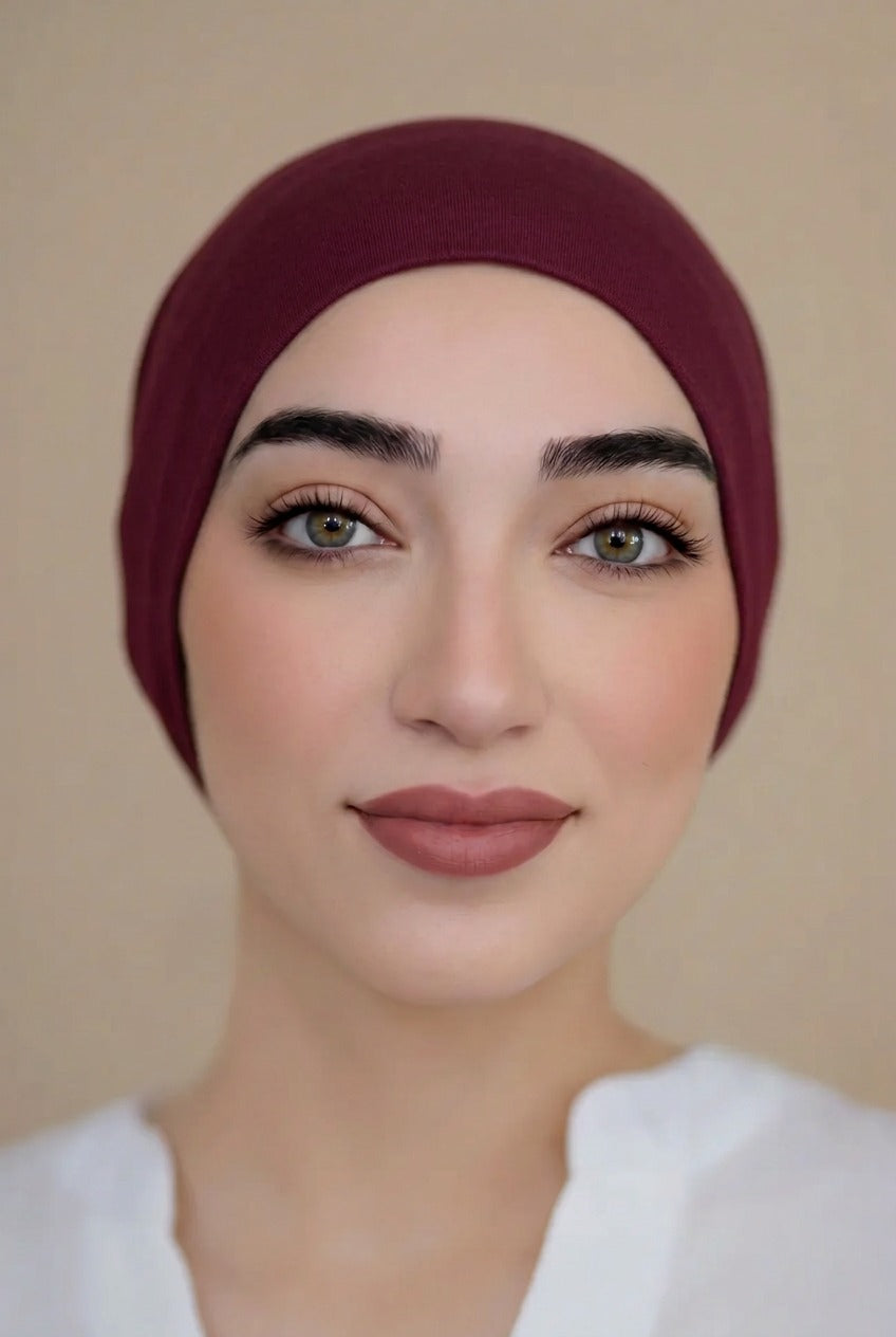 Bonnet Underscarf-Maroon