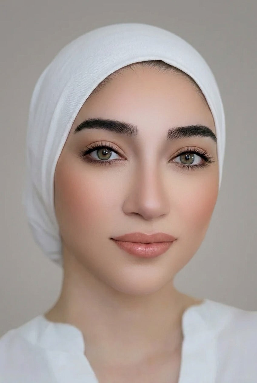 JERSEY TIE BACK BONNET-OFF WHITE
