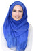 Lace Edge Light Hijab-Royal Blue