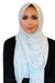 Basic Size Chiffon Hijab-Glacier Blue