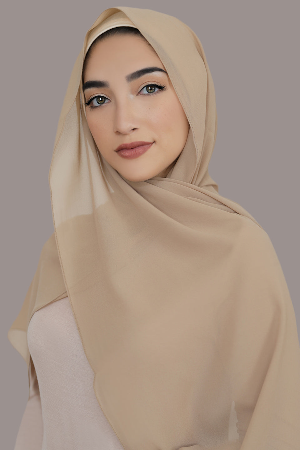 Basic Chiffon Hijab-Nude