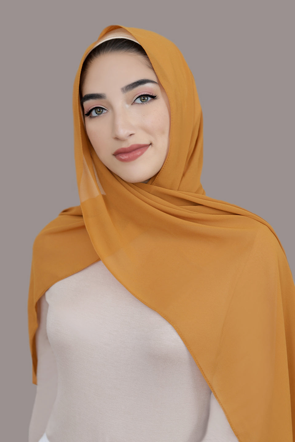 Basic Chiffon Hijab-Honey