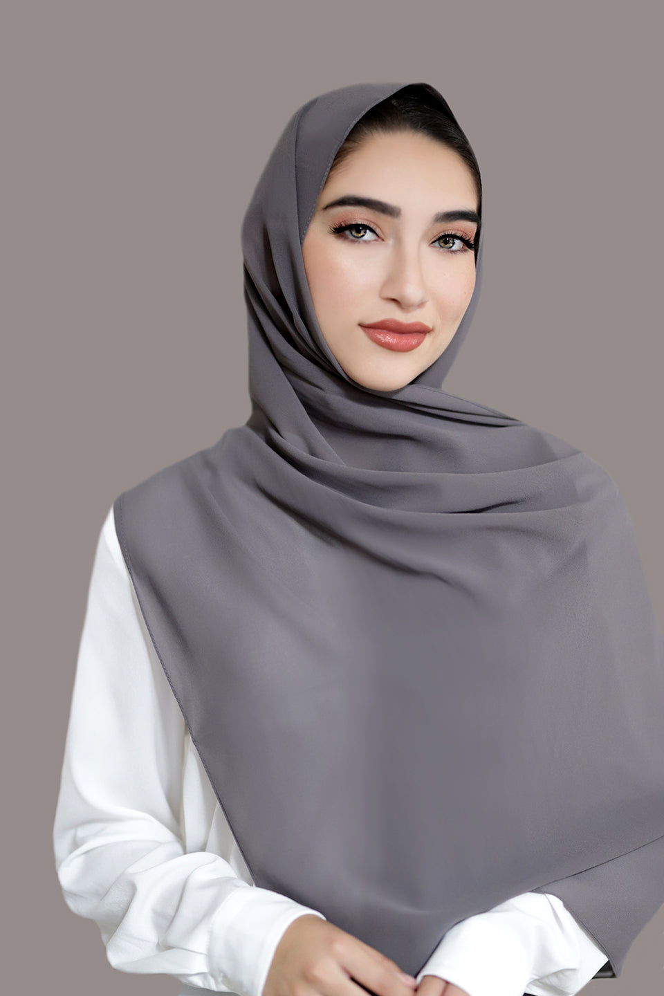 Basic Chiffon Hijab-Charcoal