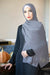 Basic Size Chiffon Hijab-Dark Grey