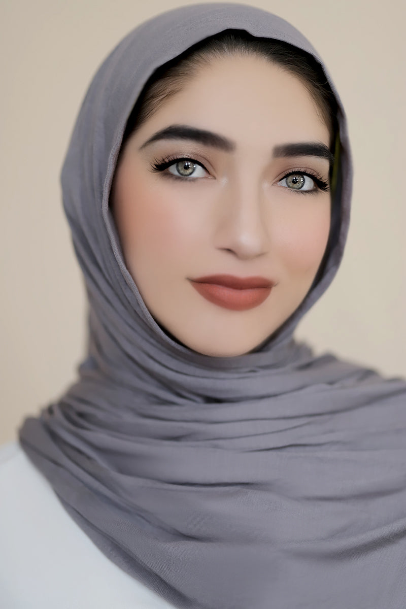 Luxury Jersey Hijab-Dark Gray