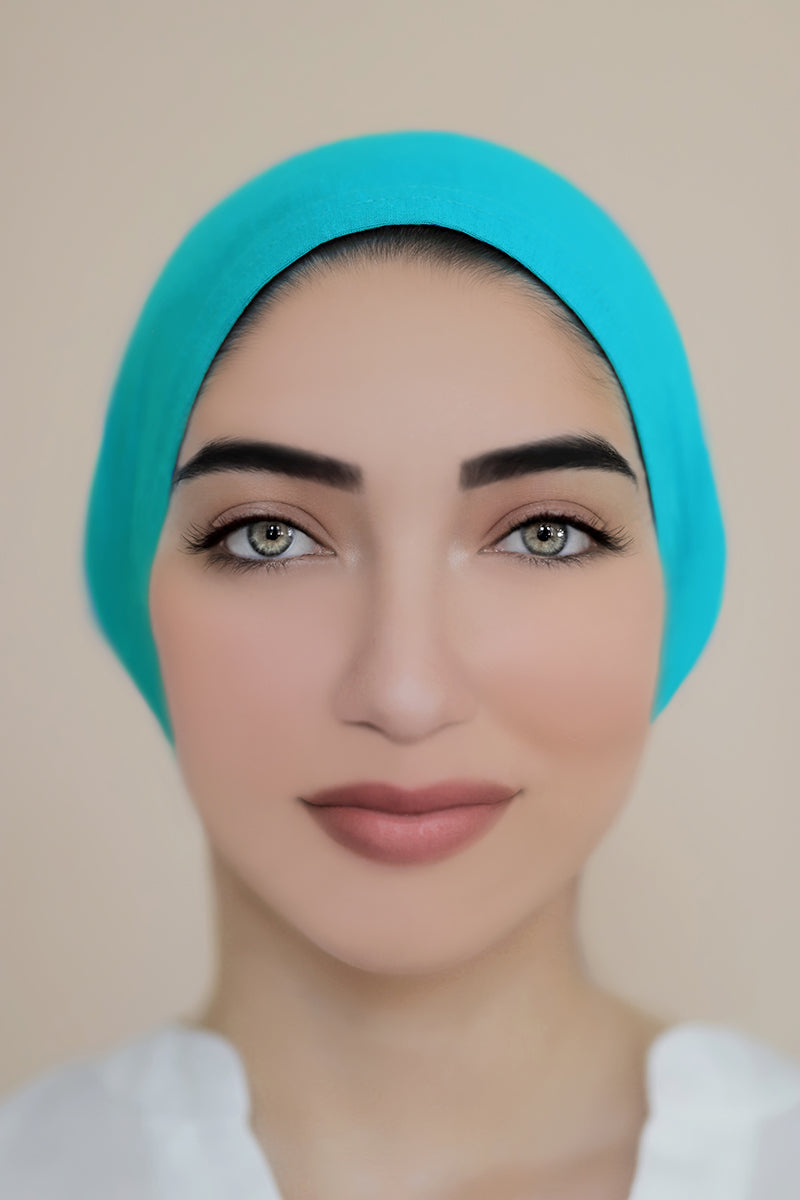 Jersey Tube Underscarf-Teal