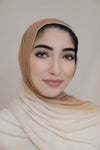 Small Ombre Jersey Hijab-Beige Tan