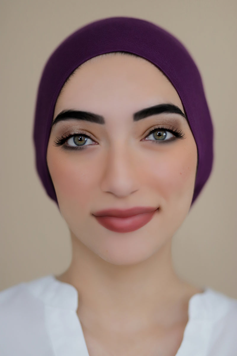 Bonnet Underscarf-Dark Purple