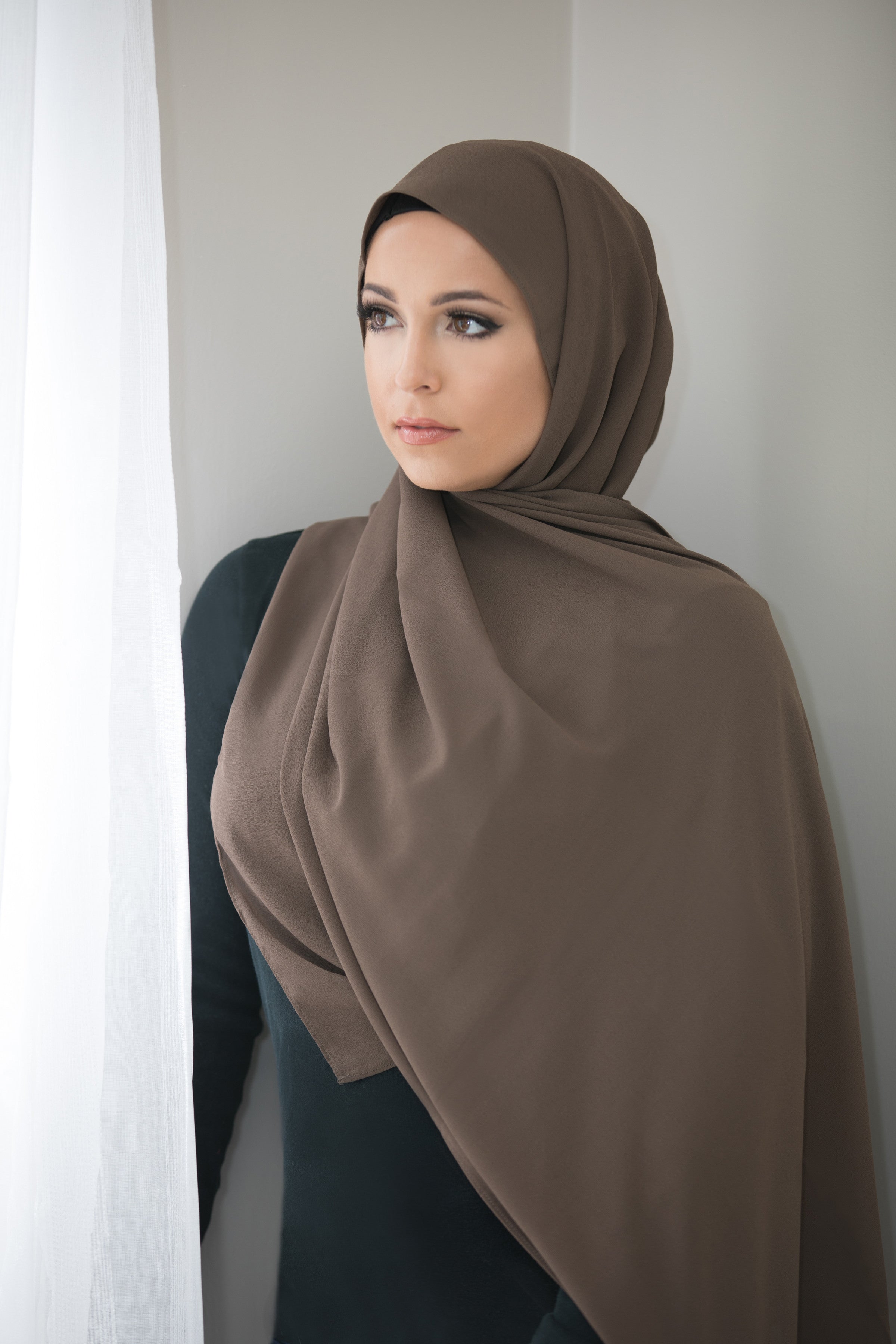 Basic Chiffon Hijab-Light Brown