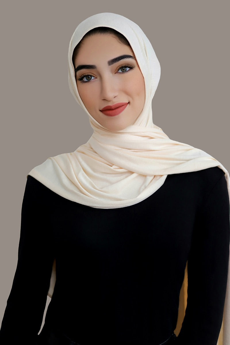 Luxury Jersey Hijab-Beige