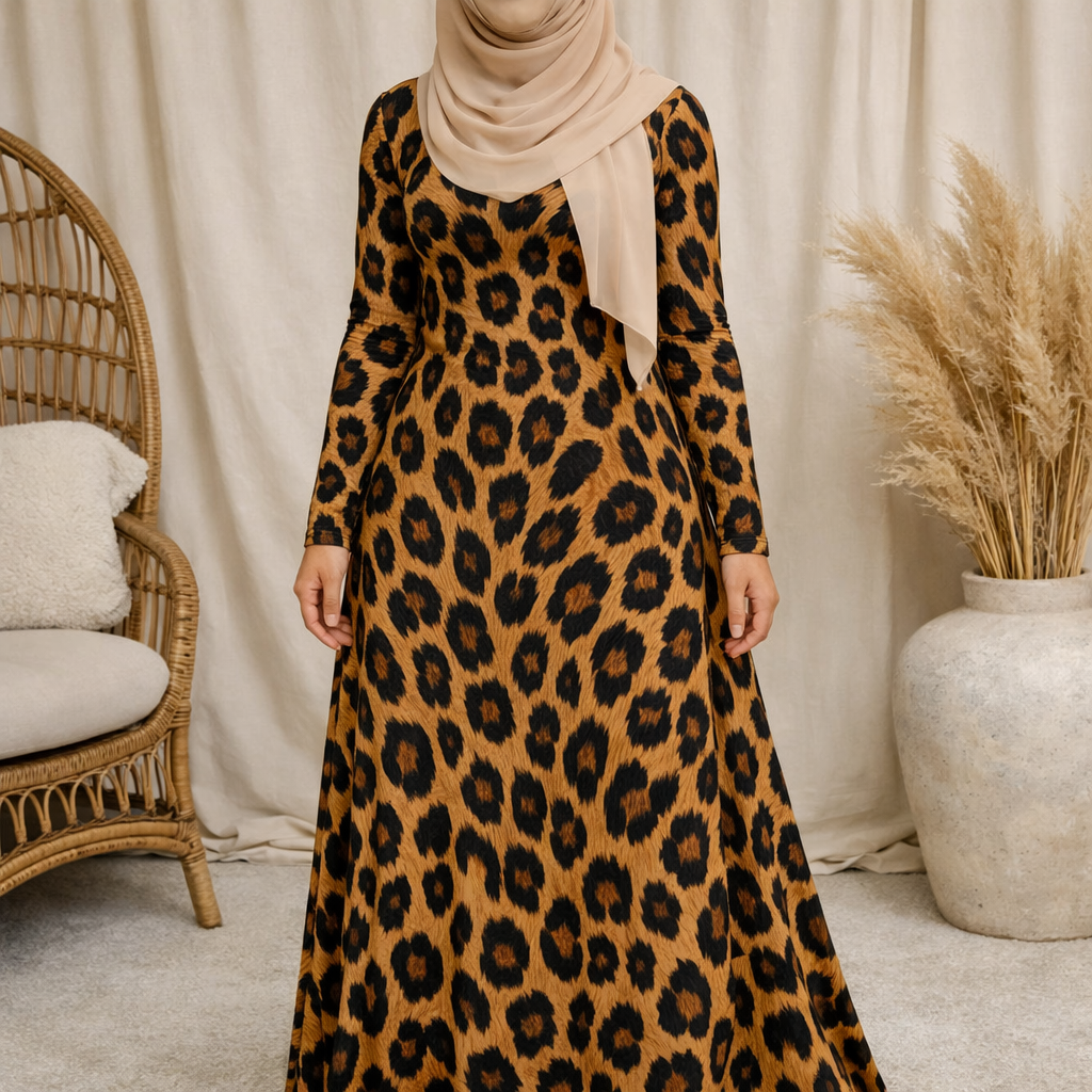 Cheetah Print Maxi Dress