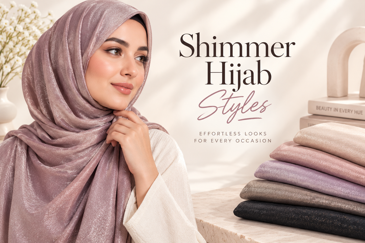Shimmer Hijab Styles for Weddings and Special Occasions