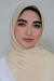 Pleated Chiffon Hijab-Beige