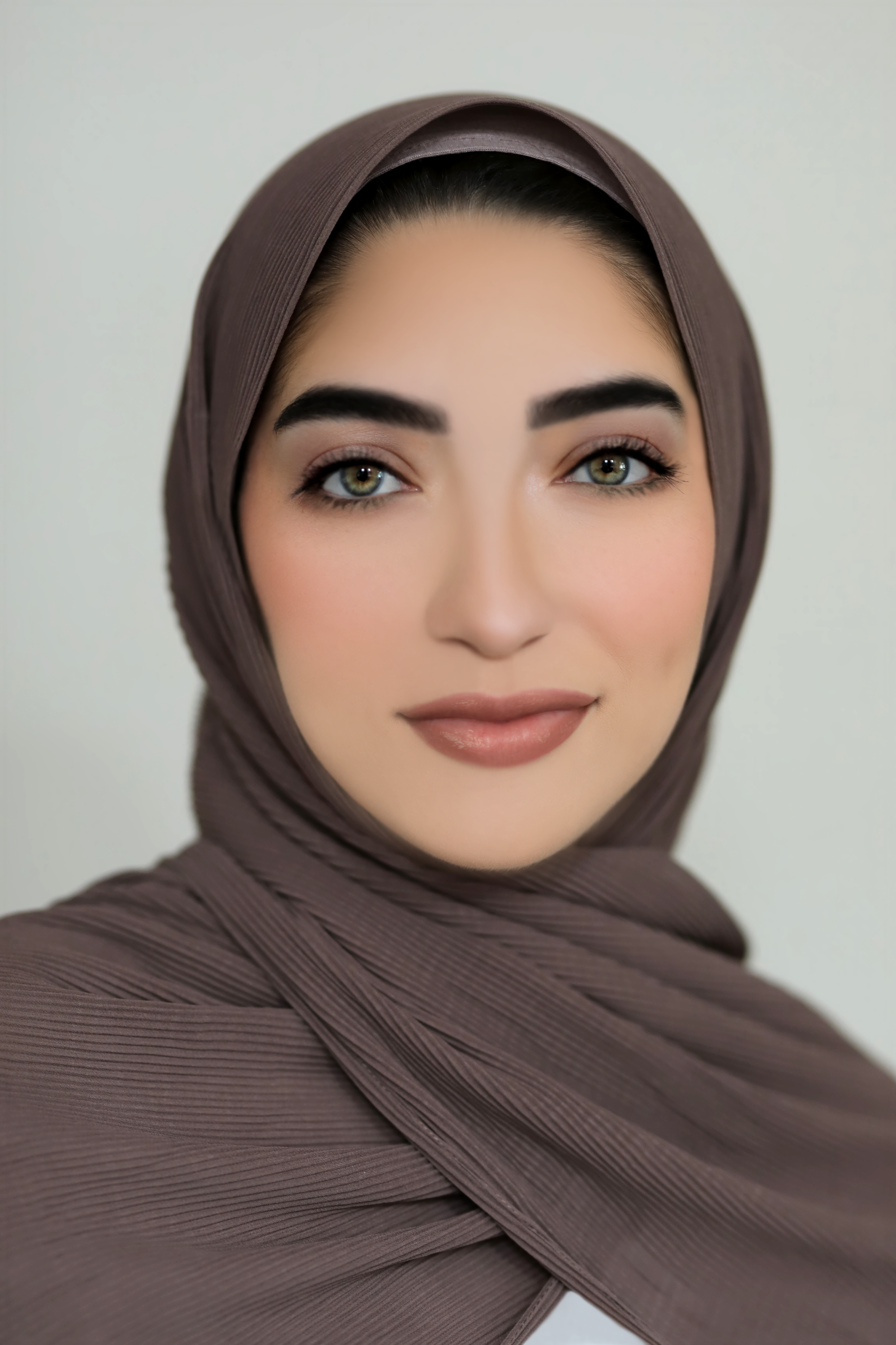 Pleated Chiffon Hijab-Taupe