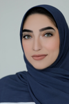 Pleated Chiffon Hijab-Blue