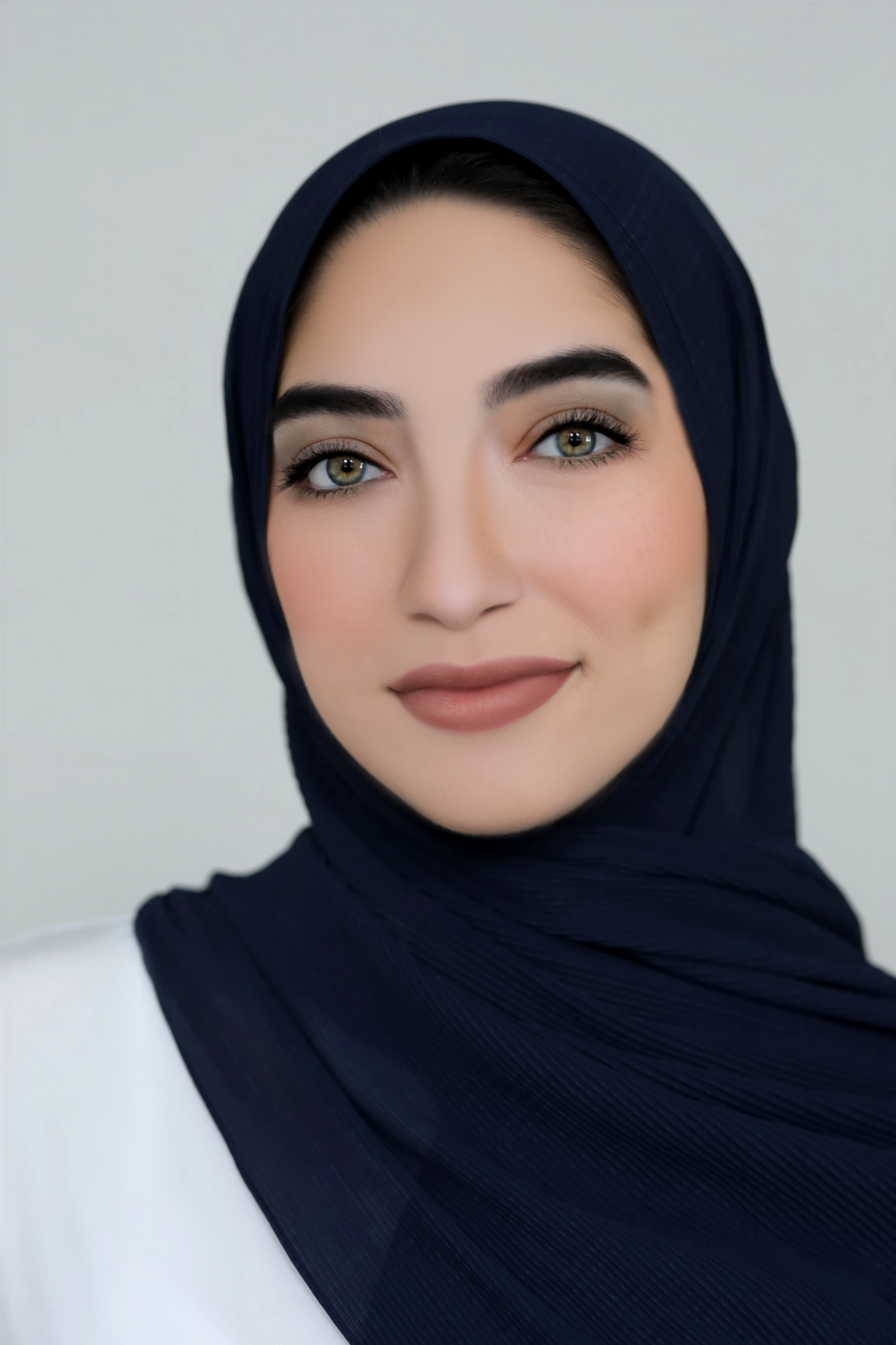 Pleated Chiffon Hijab-Navy
